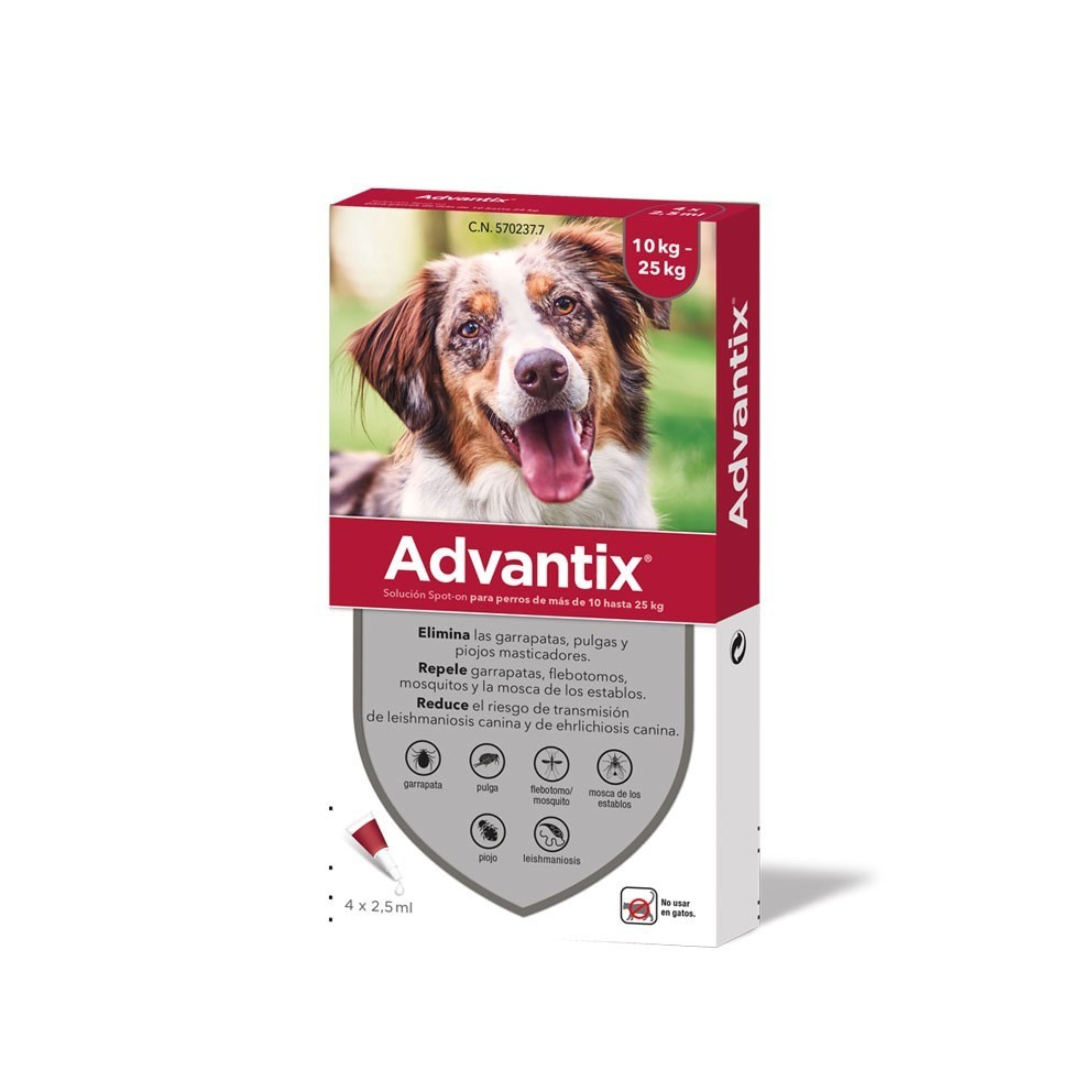 Comprar Advantix 4 X 2,5ml. 10-25 Kg. 4 Pipetas